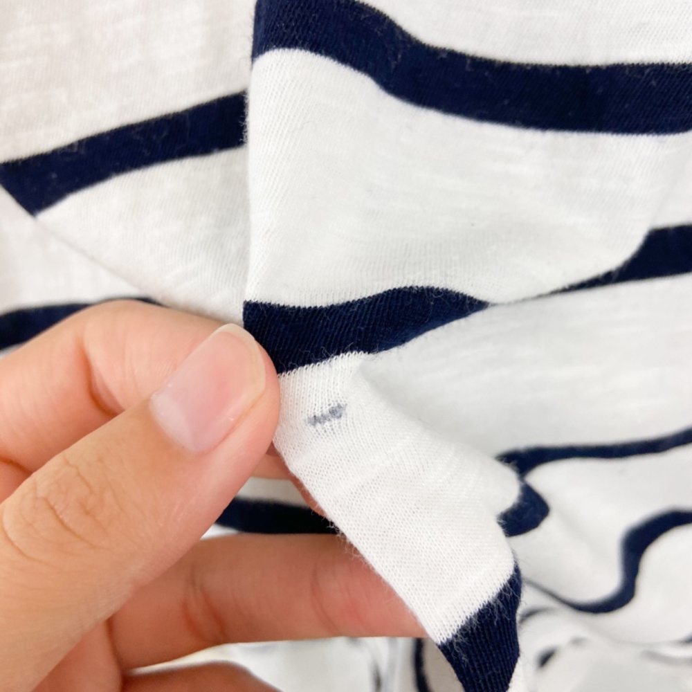 Stateside White Blue Striped Shirt Dress Sz XS - Picture 6 of 7